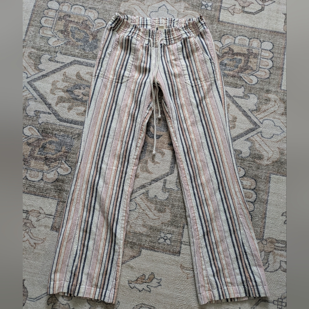 Roxy Oceanside Striped Cotton Pants
